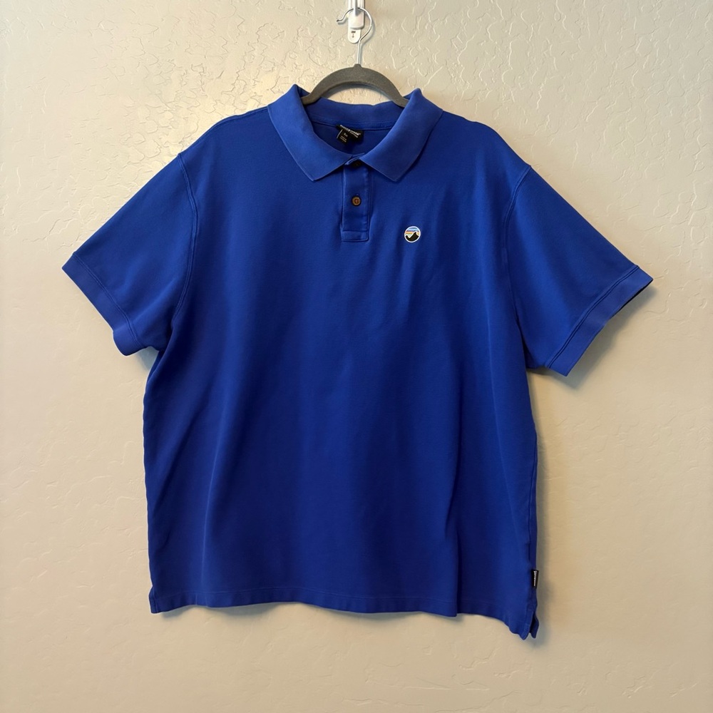 Patagonia royal blue organic cotton pique short sleeve polo men's size XXL